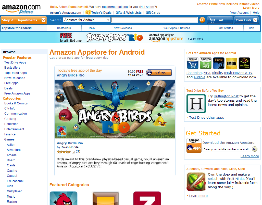 Updated] The Amazon Android Appstore Now Live - Angry Birds Rio Is The  First Free App Of The Day [Download]