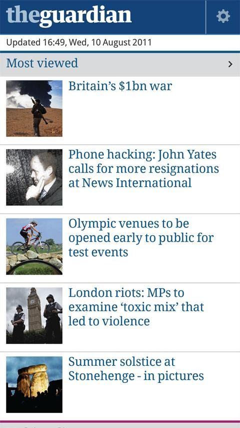 The Guardian Launches Official Android App