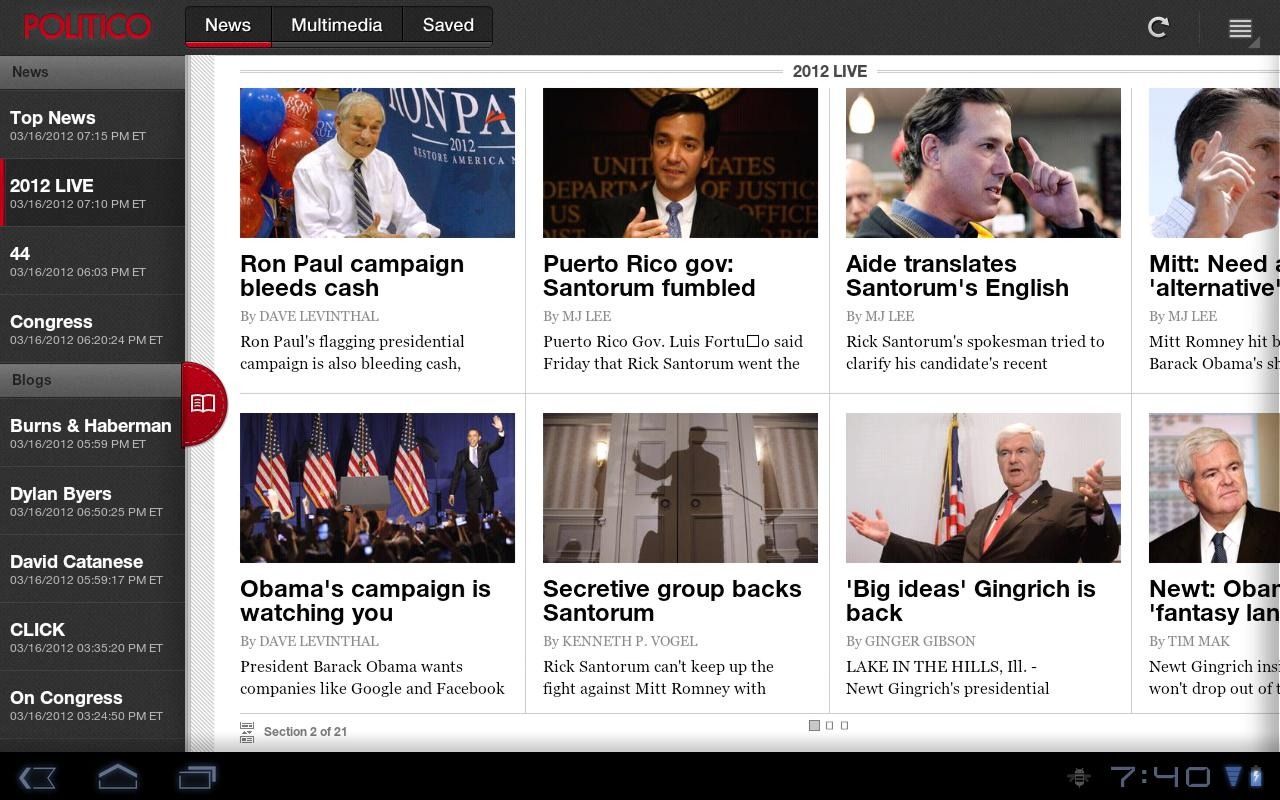 Politico Now Available For Android Tablets, Makes It Even Easier To ...