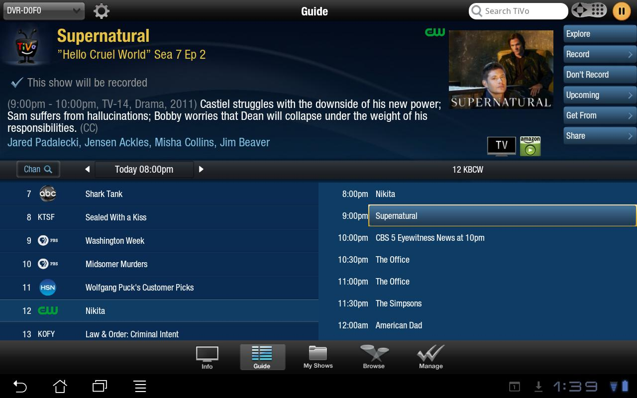 Tivo For Android Tablets Officially Available In The Play Store