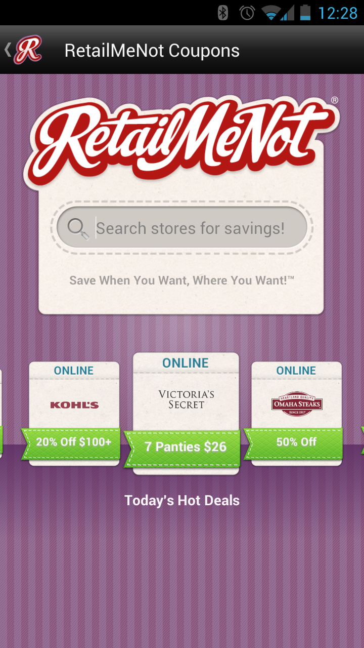 Official RetailMeNot Coupons App Hits The Play Store Search (And Use