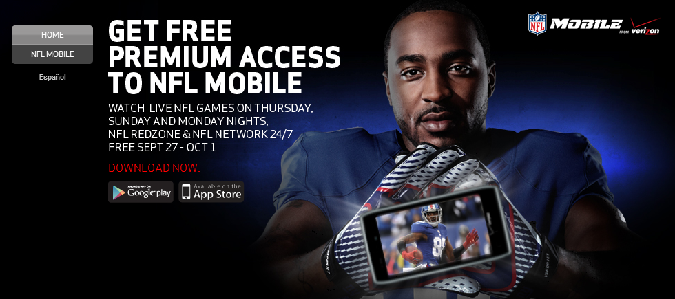 Live Video Streaming In Verizon's NFL Mobile App Is Free Until October 1