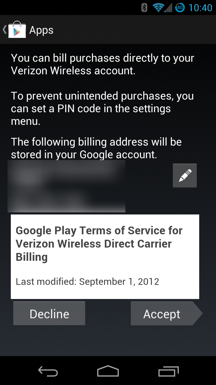 Play Store Carrier Billing Lands On Verizon Today Parents, Set Your PINs