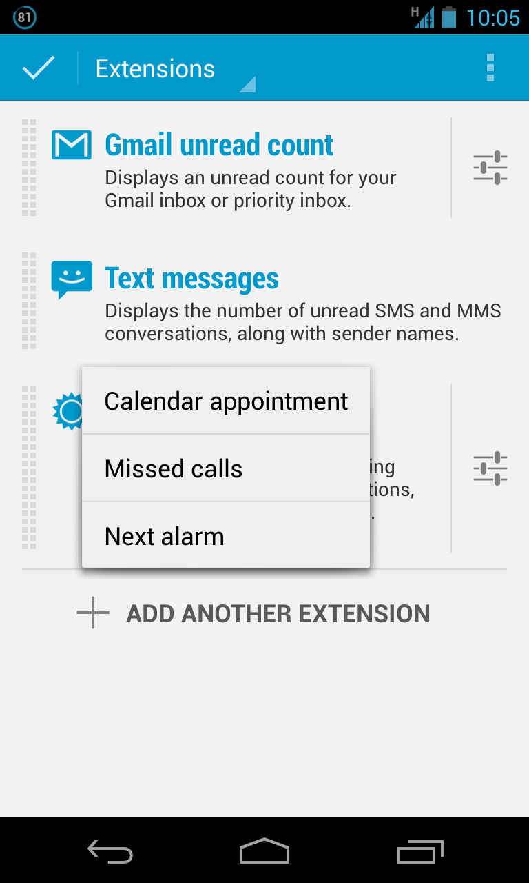 DashClock は Android のロック画面ウィジェットのあるべき姿です
