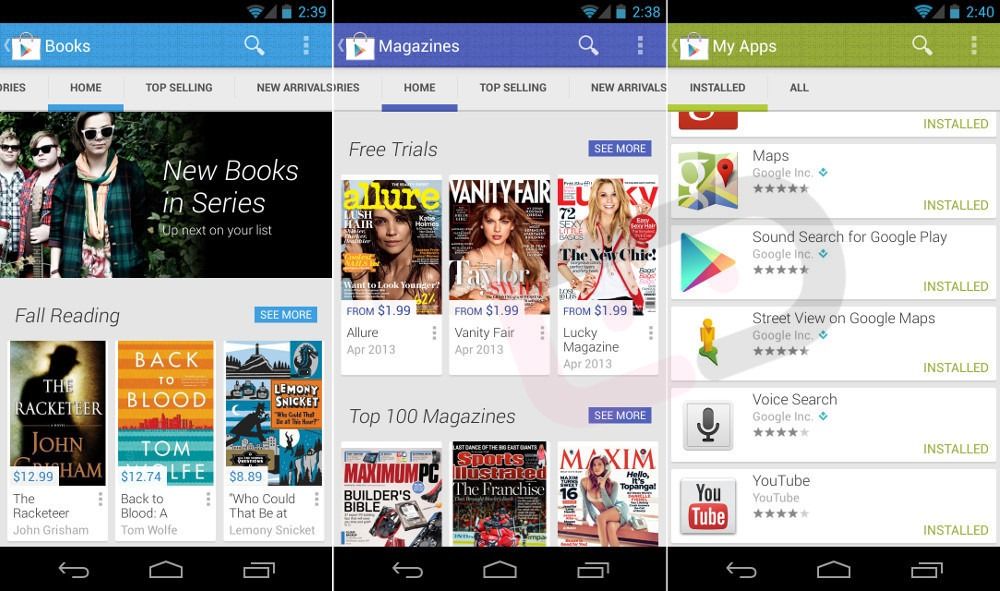 Google Play Store Version 4.0 Spotted In The Wild With New Holo User ...
