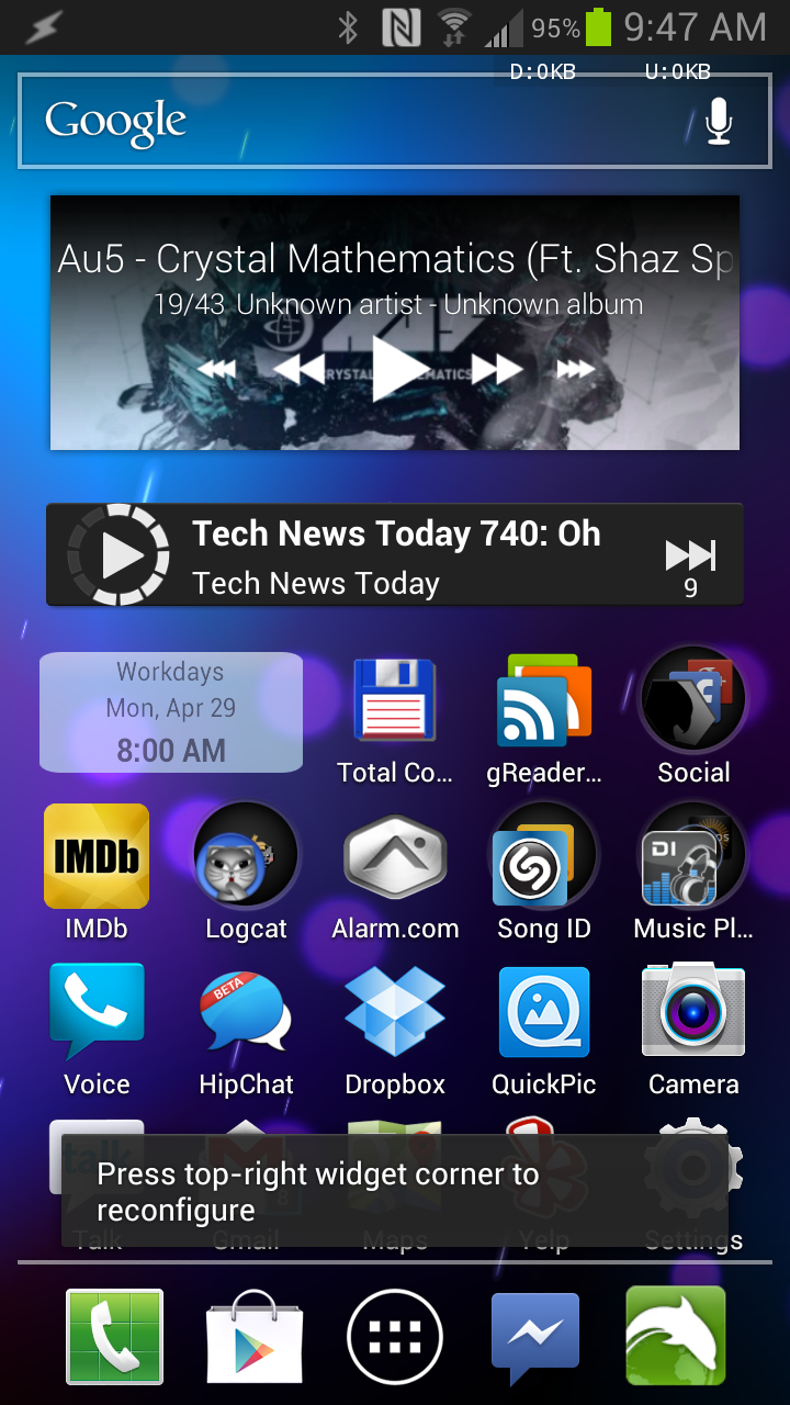 PowerAMP Updated With Lots Of Widget Tweaks (Reconfigurable Widgets