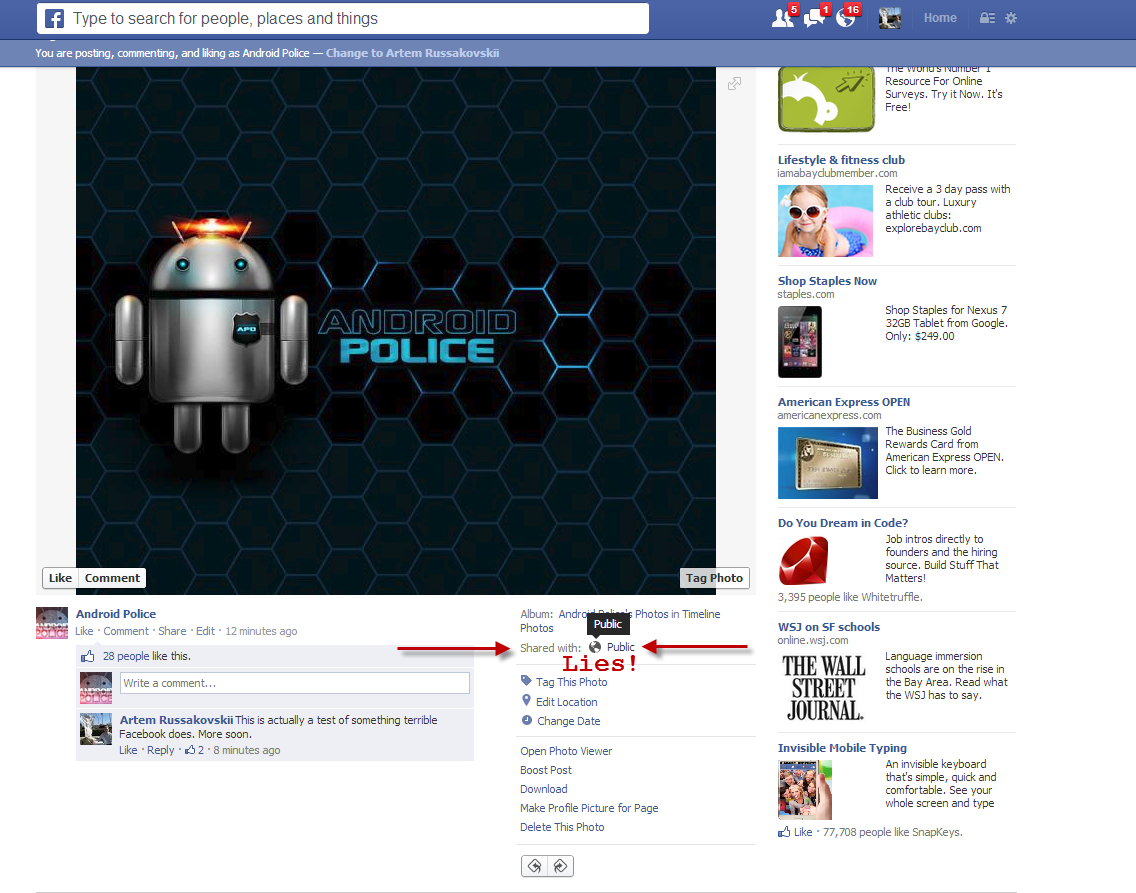 Serious Privacy Flaw In Facebook Pages Manager For Android Exposes Private Pictures For Everyone 
