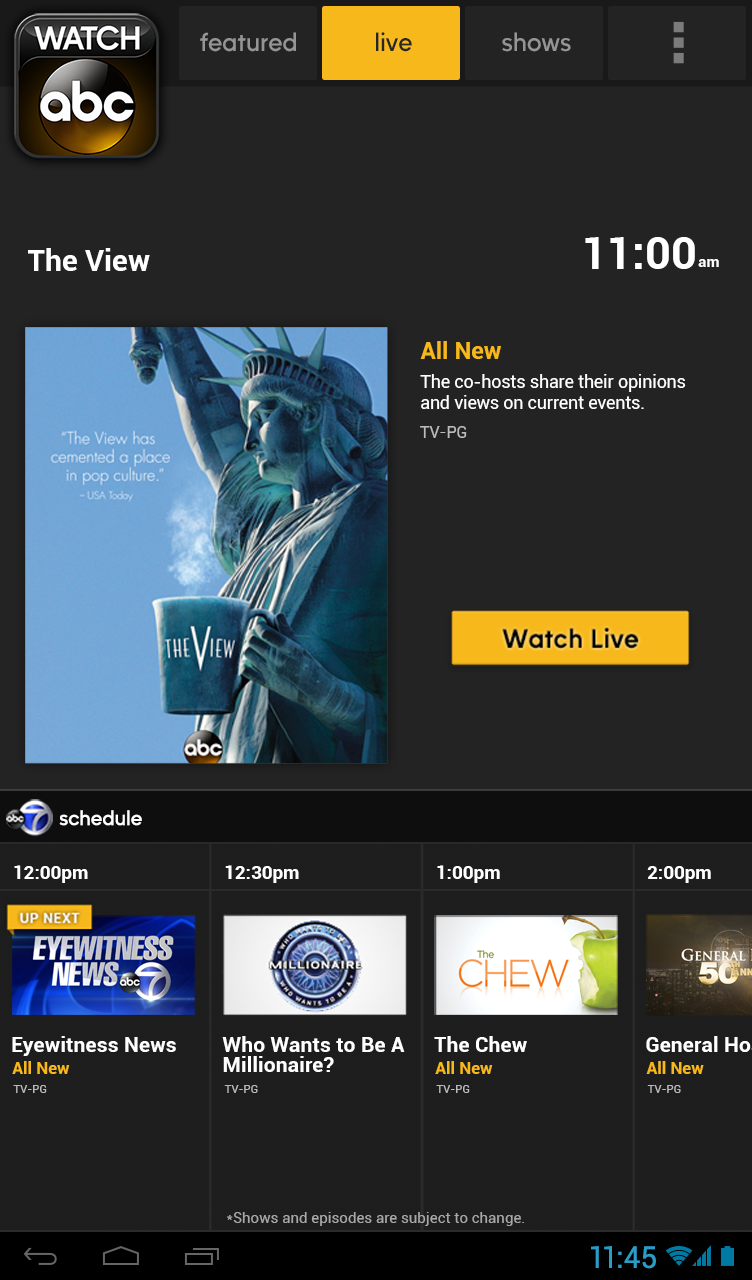 [New App] Official Watch ABC App Promises Full TV Shows, Probably Doesn ...