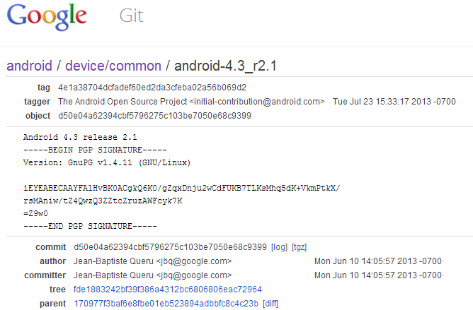 Google Pushing Android 4.3 To AOSP Right Now