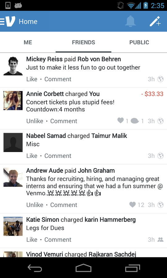 Venmo 5.0 Introduces New HoloFriendly Look, More Responsive News Feed