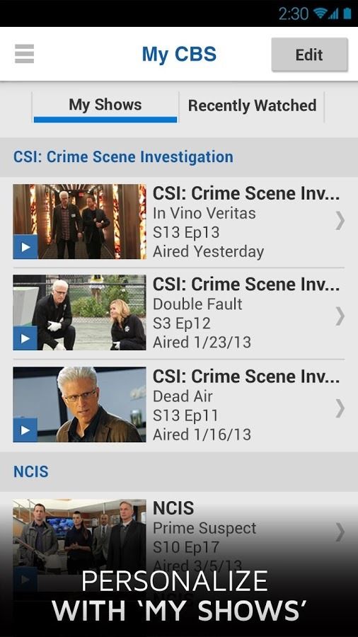 [New App] CBS Finally Learns How To Releases Streaming App