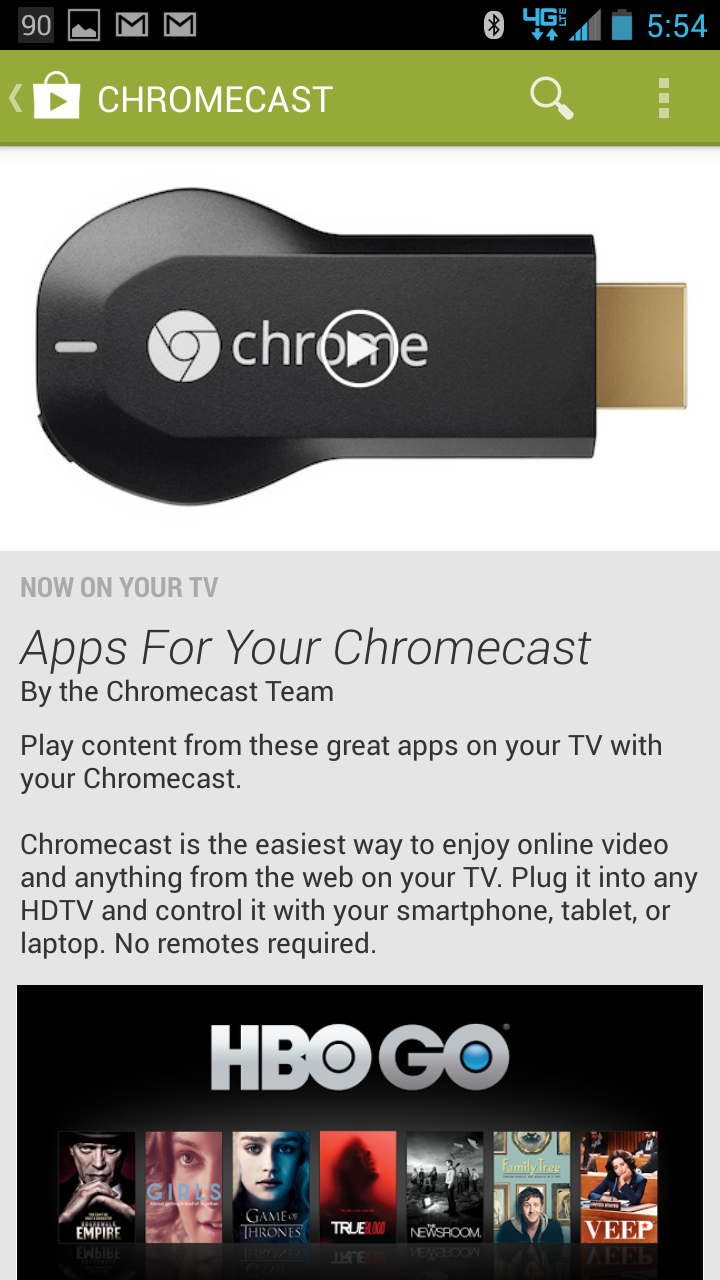 The OnDevice Google Play Store Now Has A Chromecast Section For All