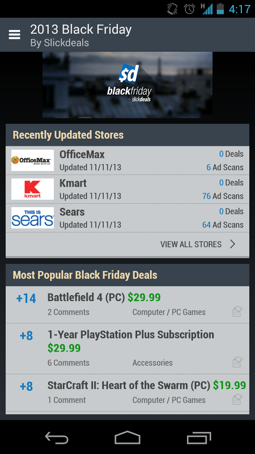 [New App] SlickDeals Releases Black Friday Deals App, Joins FatWallet