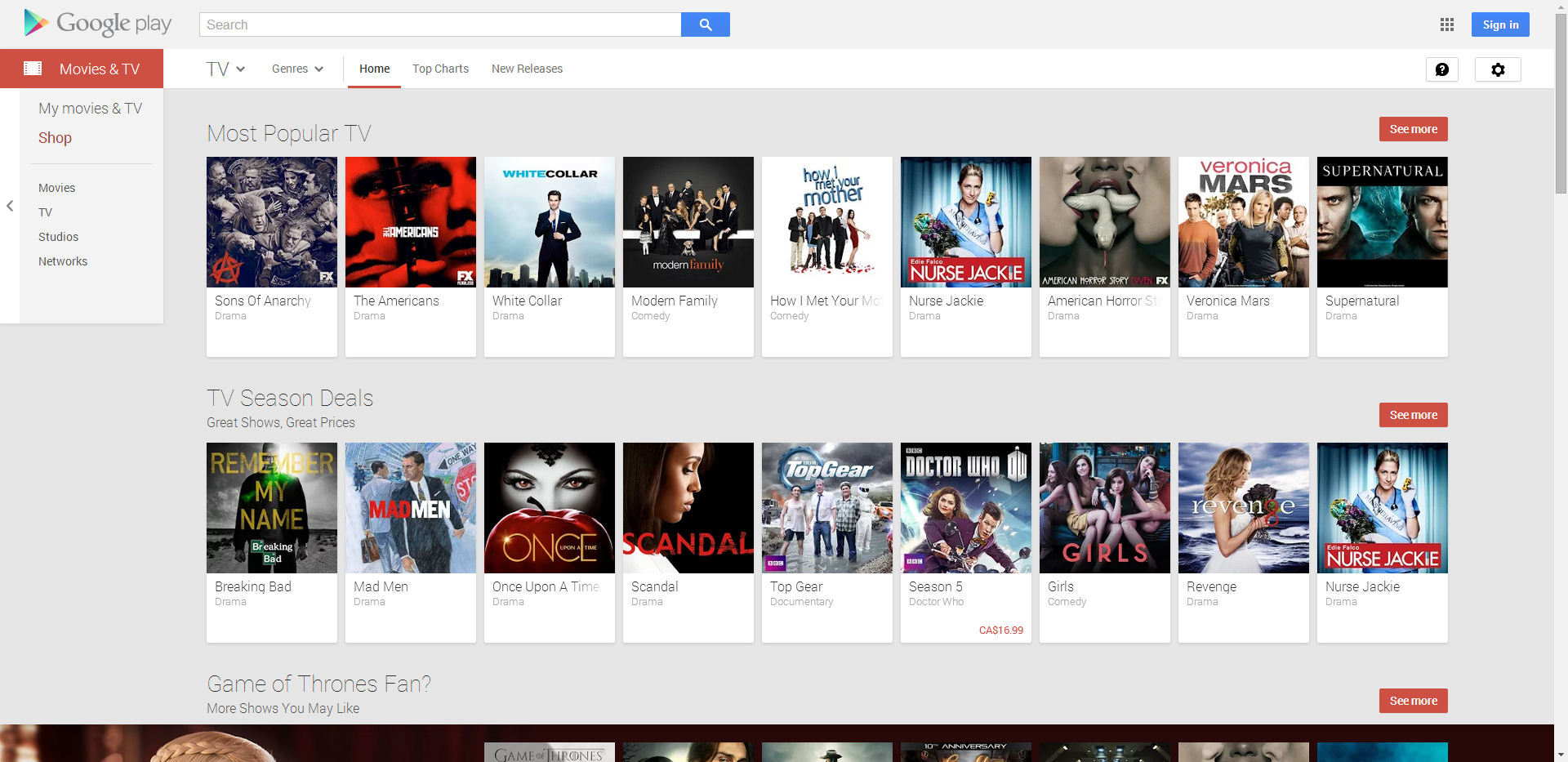 TV Shows Are Finally Available On The Google Play Store In Canada