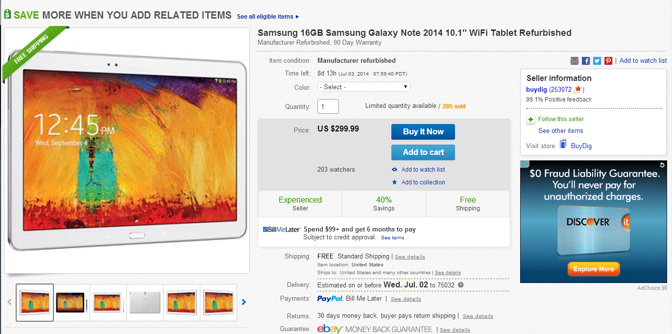 Samsung Galaxy Note 10.1 Tablet 2014 Edition Mit 16gb [Deal Alert] 16GB Samsung Galaxy Note 10.1 2014 Edition For $300 With