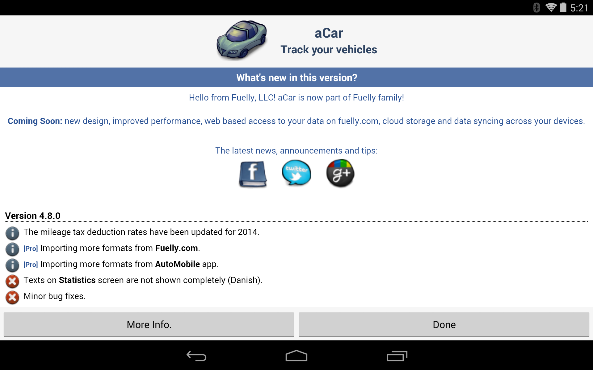 Car Management App aCar Receives First Update Since Being Bought By