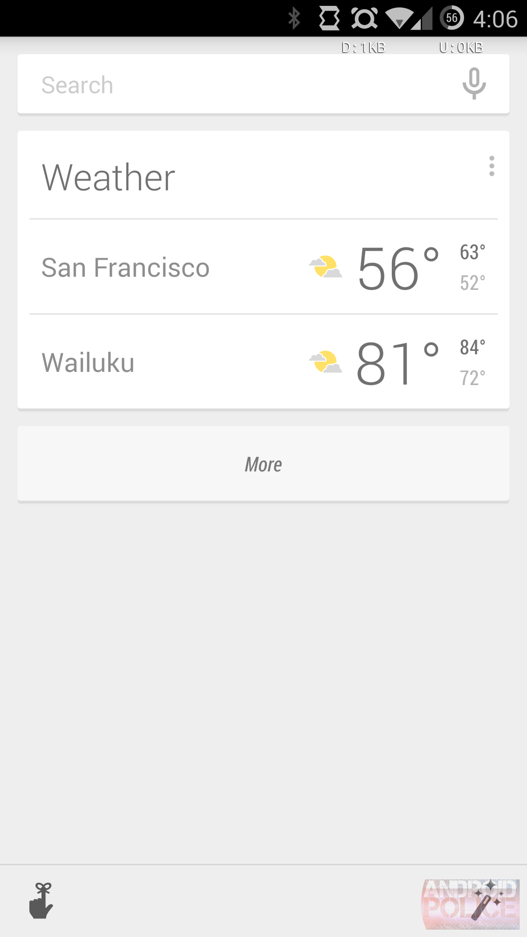 Google Now's MultiCity Weather Card Updated With Daily Maximum And