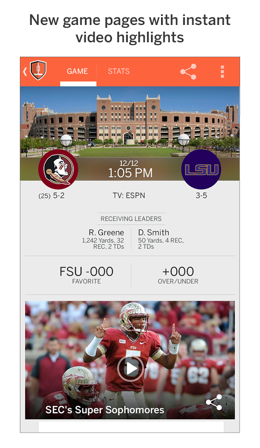 ESPN Renames College Football App To 'Championship Drive' And Gives It