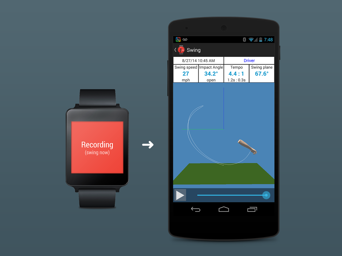 android wear golf