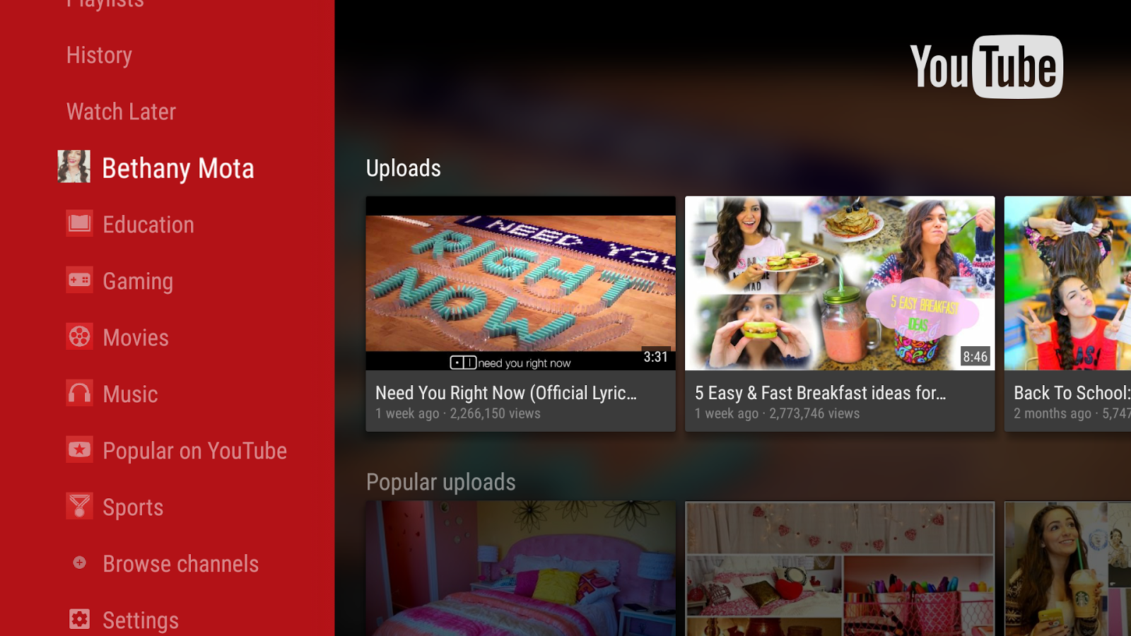 Google Publishes The YouTube App For Android TV On The Play Store