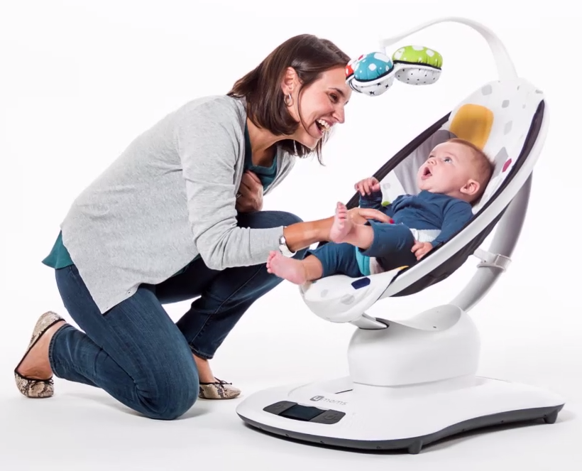 mamaRoo Bounces And Sways Your Baby While You Sit, Work, Or Watch, And