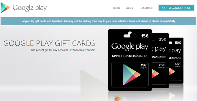 Google Play Store Gift Cards Are Finally Available In Belgium, Denmark,  Finland, Ireland, Norway, And Sweden