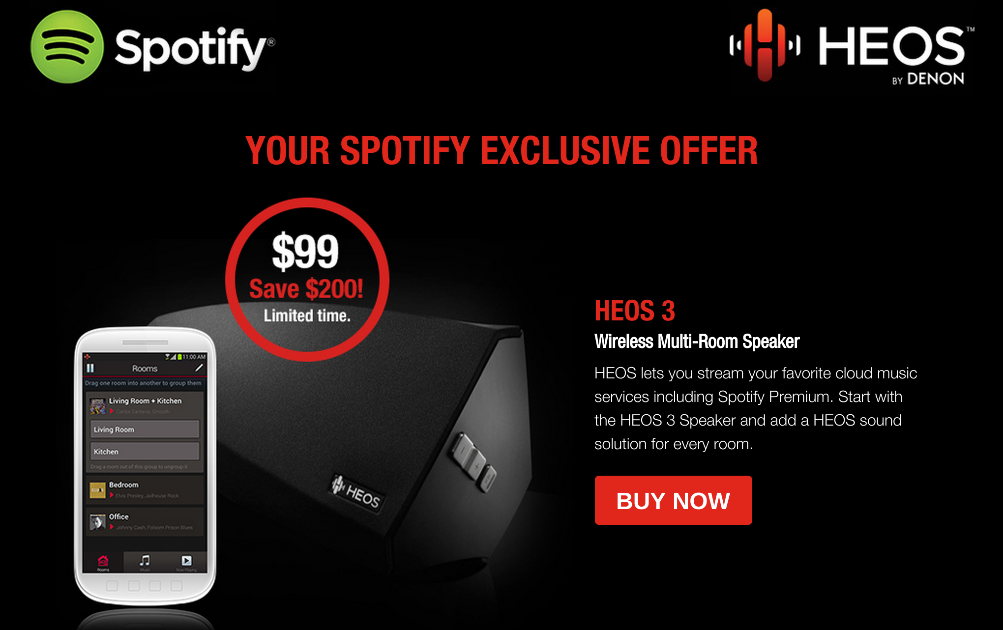[Deal Alert] Get A Denon Heos 3 Wireless Speaker For 99 (200 Off
