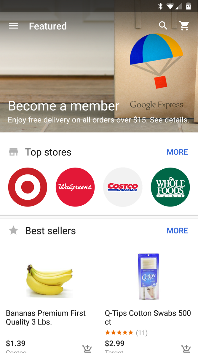 [APK Download] Google Shopping Express Goes Material For Version 3.0