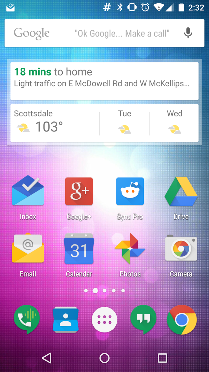 Google's Homescreen Search Bar Displays Sample 'OK Google' Commands For