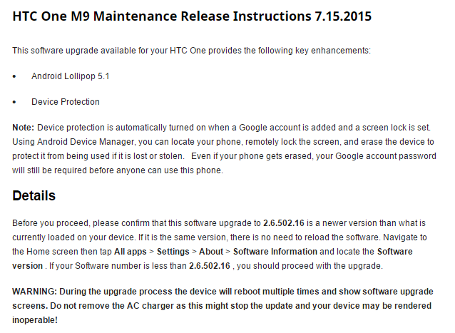 att htc one m9 software update att htc one m9 software update
