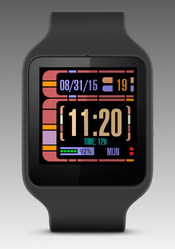 The LCARS Android Wear Watch Face Brings The 24th Century To Your Wrist