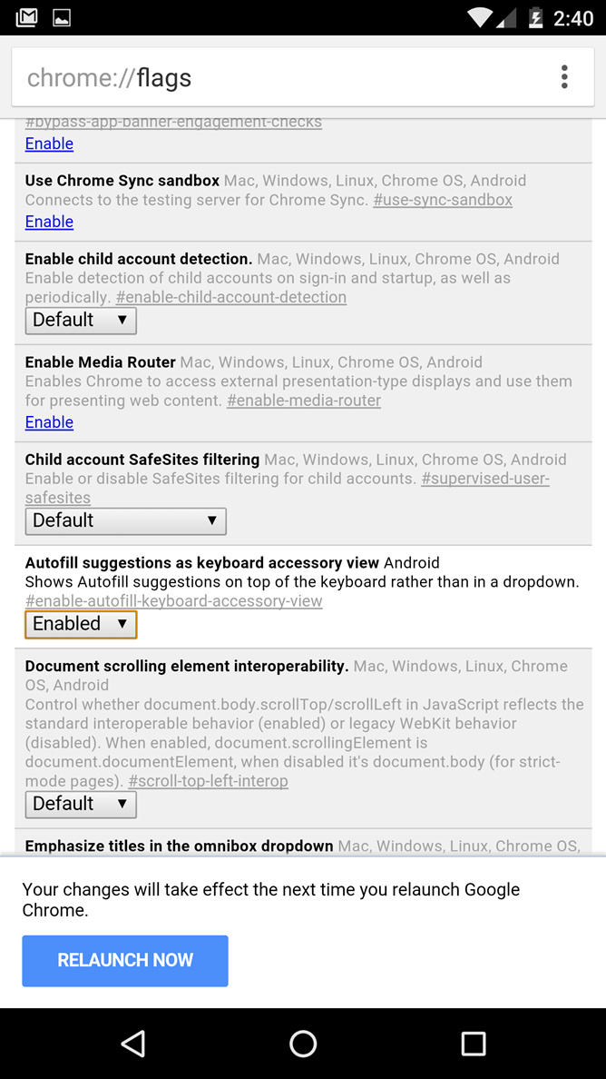 Enable This Flag In Chrome For Android To Move AutoFill Content Above