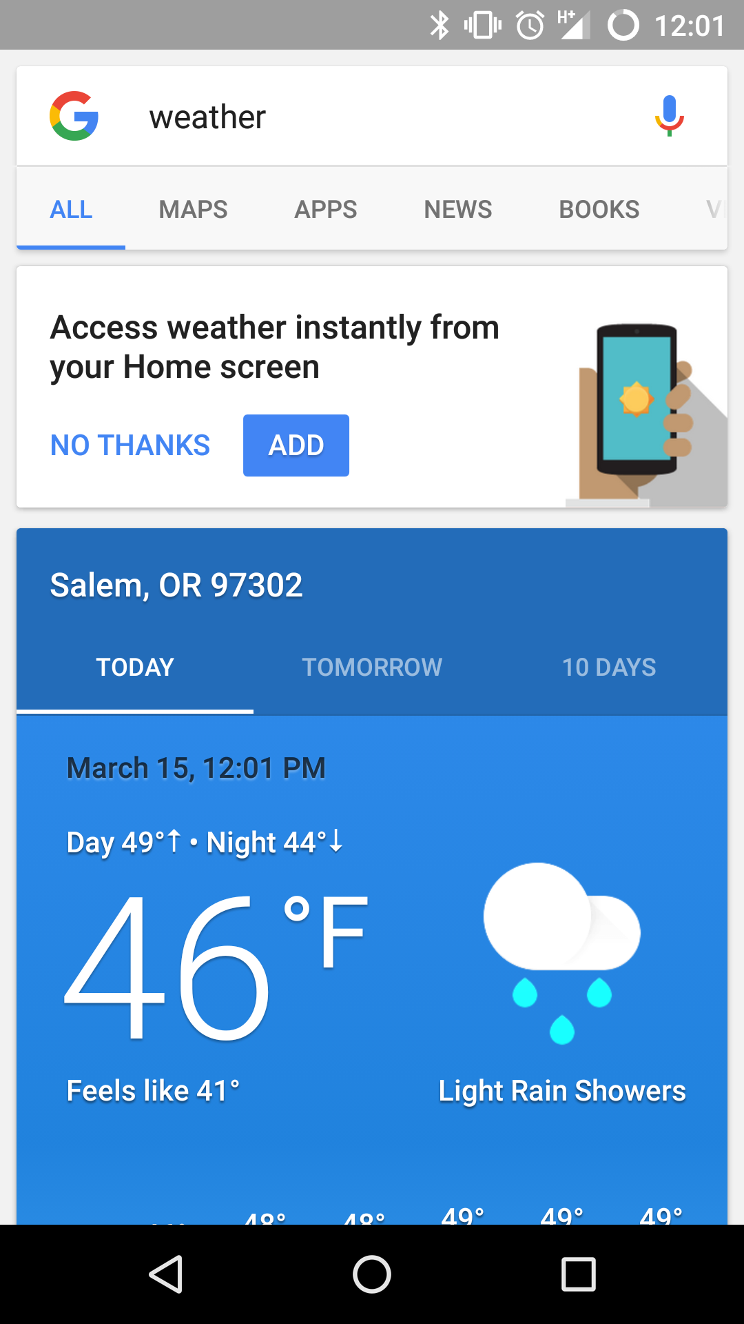Google Is Testing A New Weather Homescreen Shortcut, But Not Everyone's