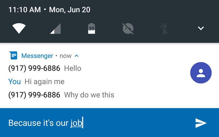 what does message request mean on messenger android