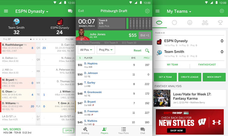 ESPN Fantasy Sports – Apps no Google Play