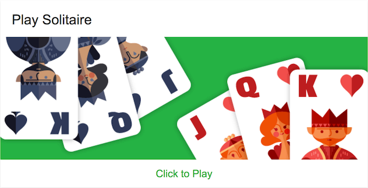 Bored? Googling Solitaire Lets You Play