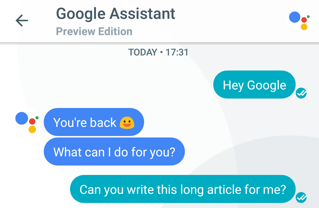 Can you chat with me Google?