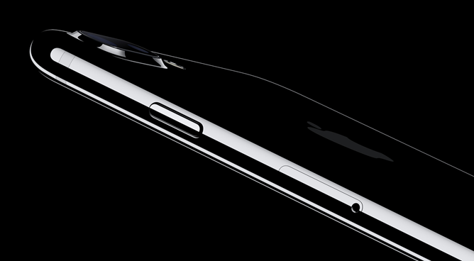 A side view of the iPhone