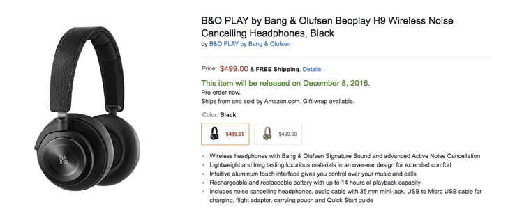 Bang and Olufsen's new headphones, the Beoplay H9, are up for pre-order ...