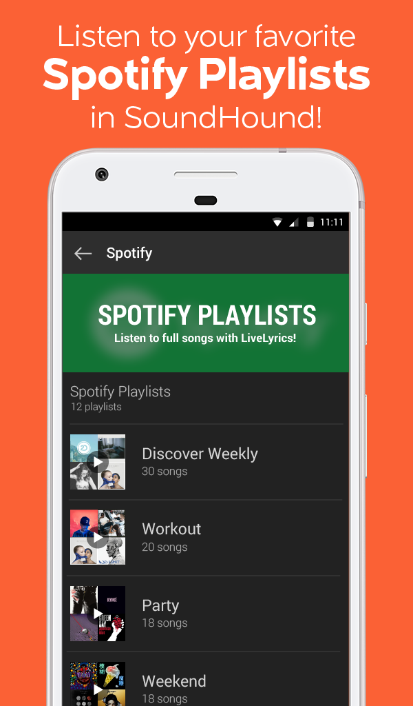 SoundHound integrates full Spotify playlists (LiveLyrics included) and ...