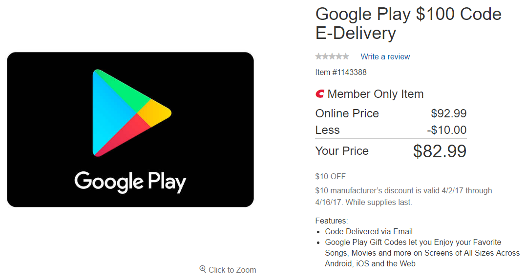 Google Play Gift Card INR - India