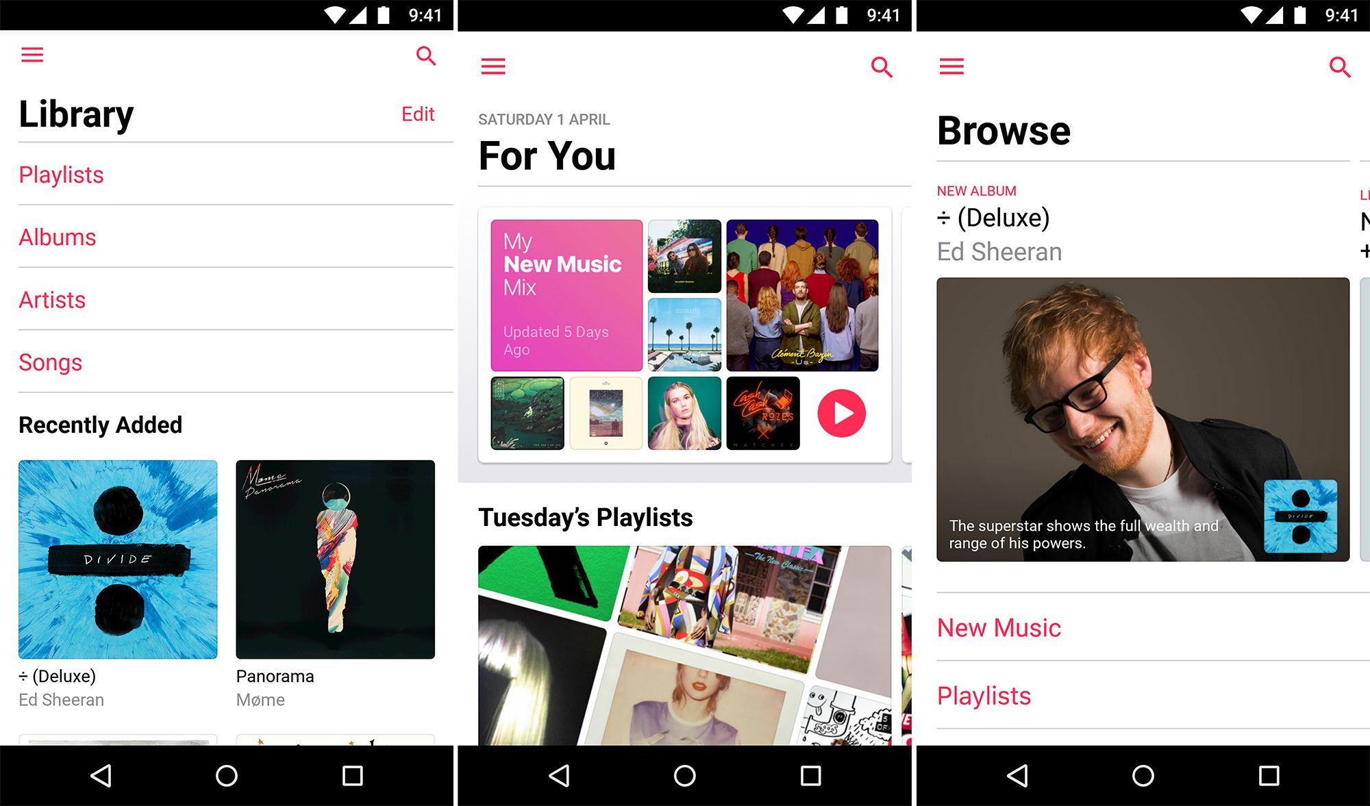 Apple Music for Android updated to v2.0 with a redesigned user interface