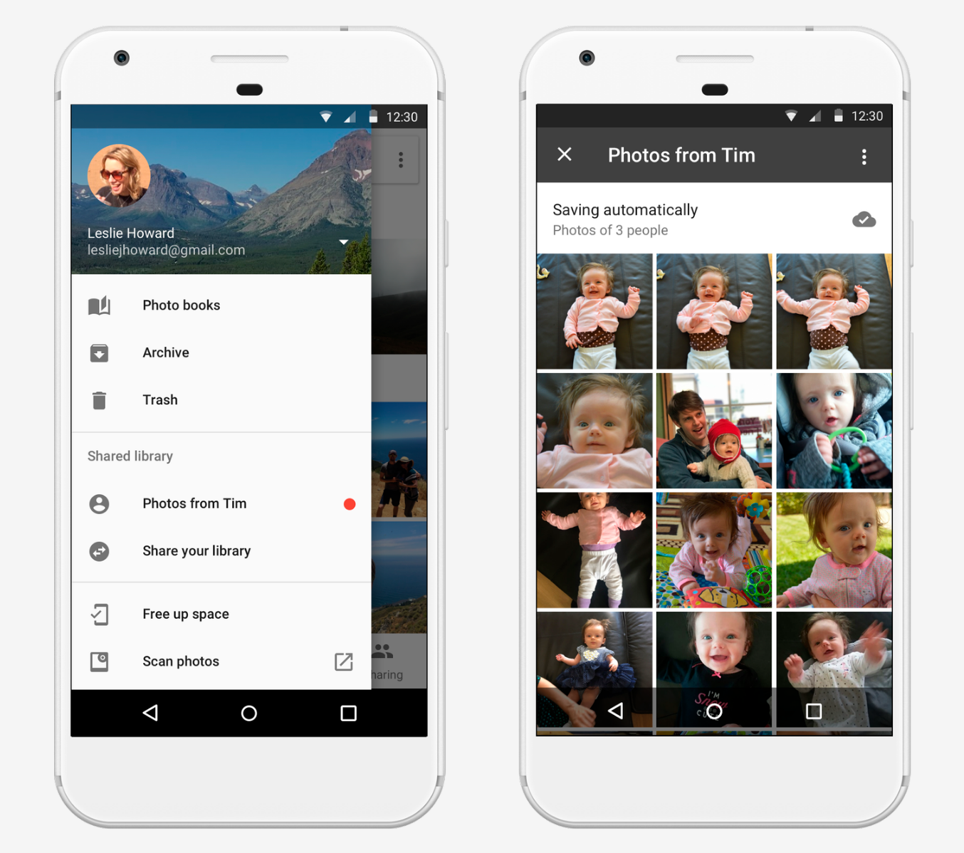 Suggested Sharing, Shared Libraries, and photo books in Google Photos