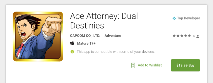 Phoenix Wright Ace Attorney Dual Destinies app