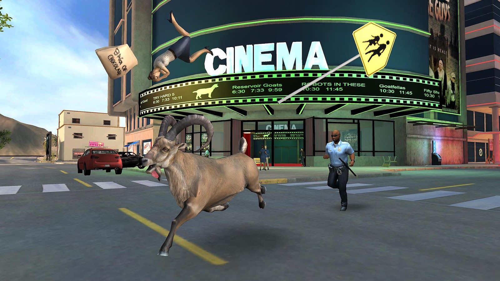 Goat Simulator PayDay arrives on Android in a stolen car