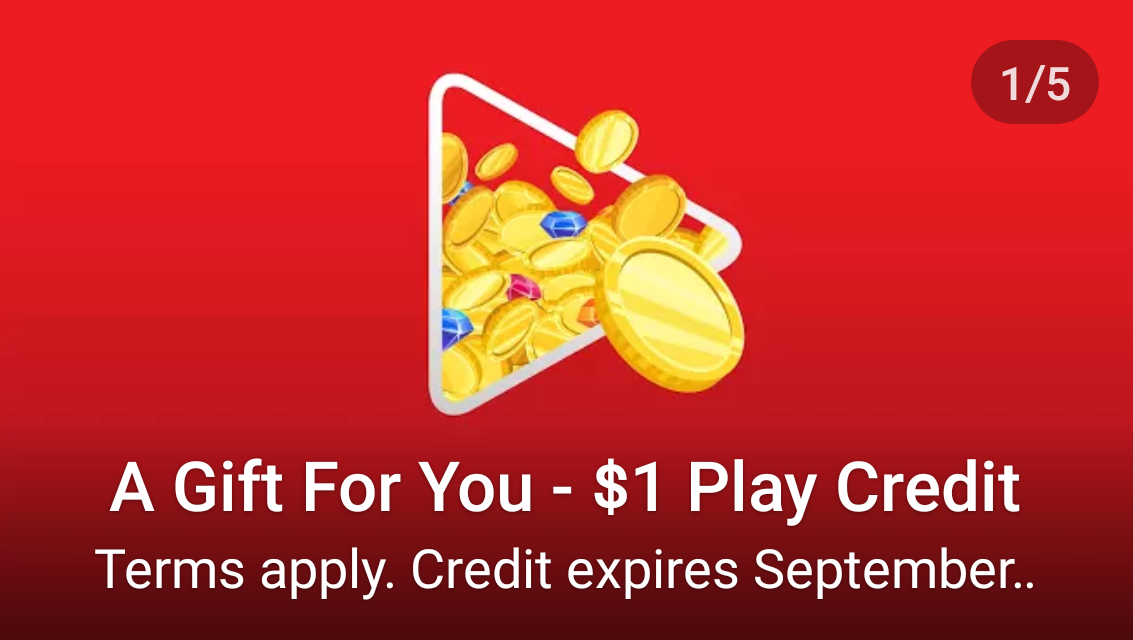 Free Alert] Google is handing out free $1 Google Play credits to