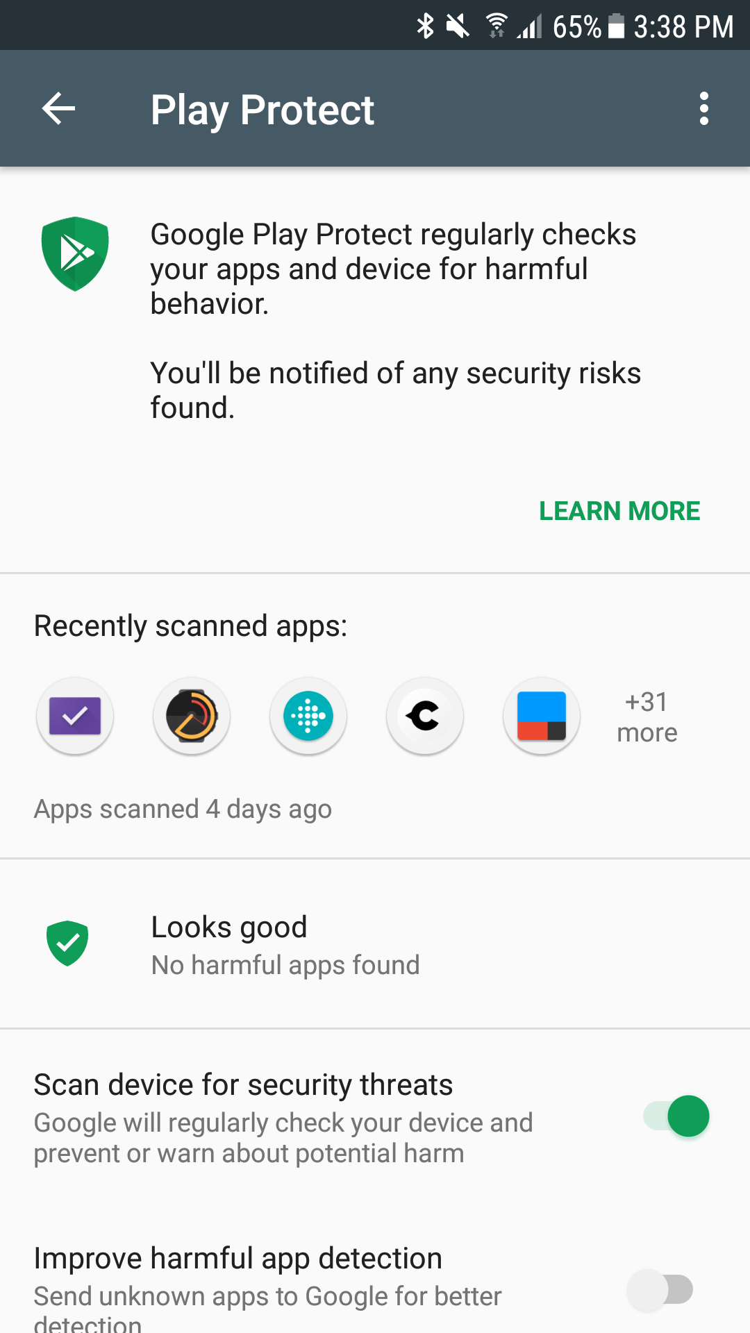 Play Protect is starting to roll out to all devices on Google Play