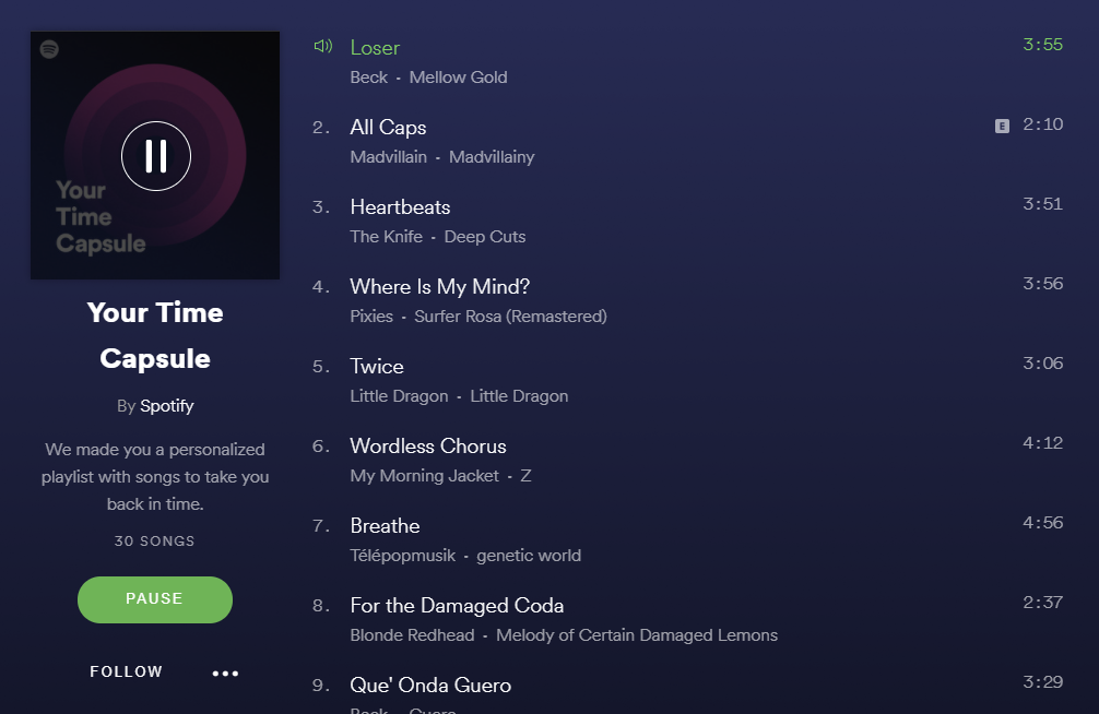 Spotify’s new ‘Your Time Capsule’ playlist is a nostalgic romp through