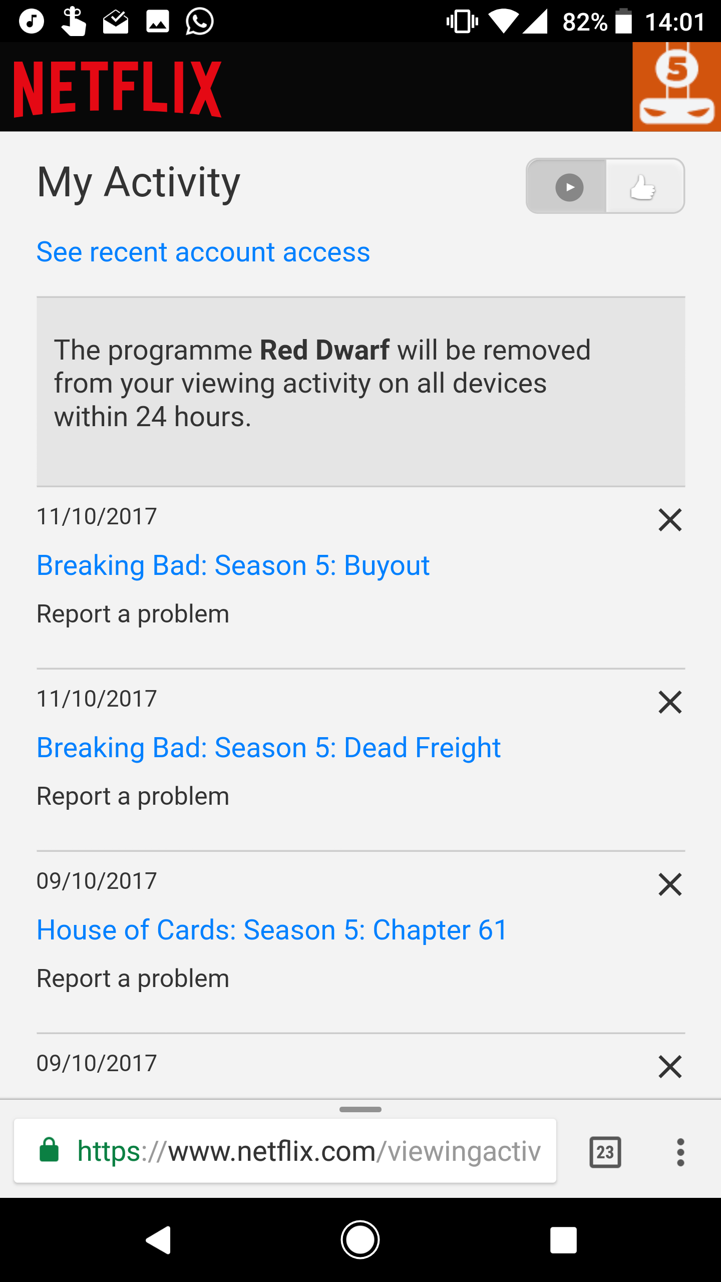 Tip You can remove series from 'Continue Watching' on Netflix, but it