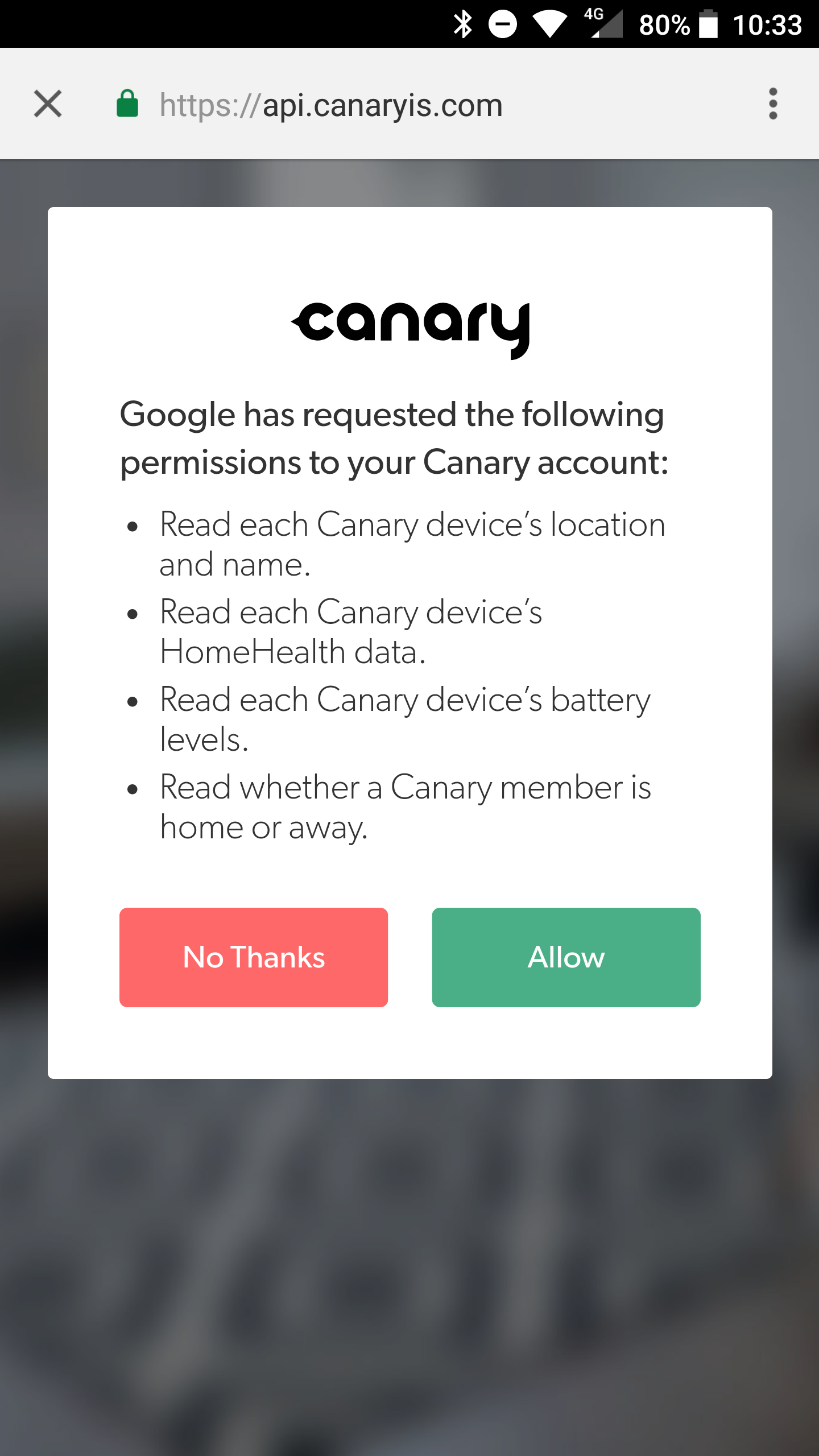 Canary and hot sale google home